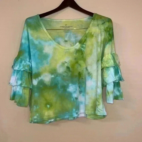 American Eagle Outfitters Tops - Tie Dyed Up-cycled American Eagle Top Size Small